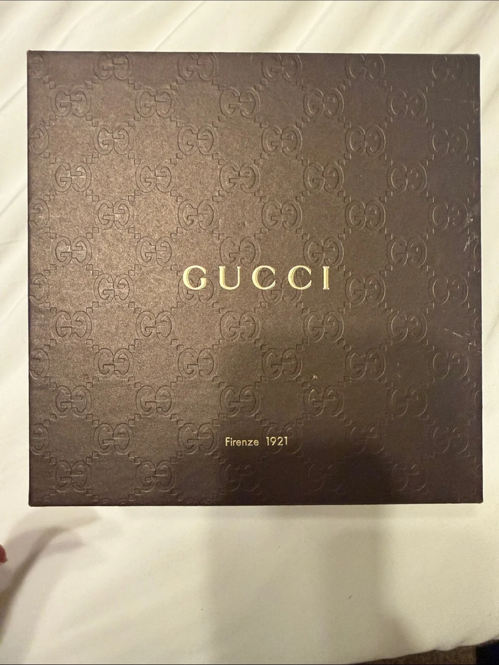 Gucci Beige GG Monogram Belt with Gold Double G Buckle